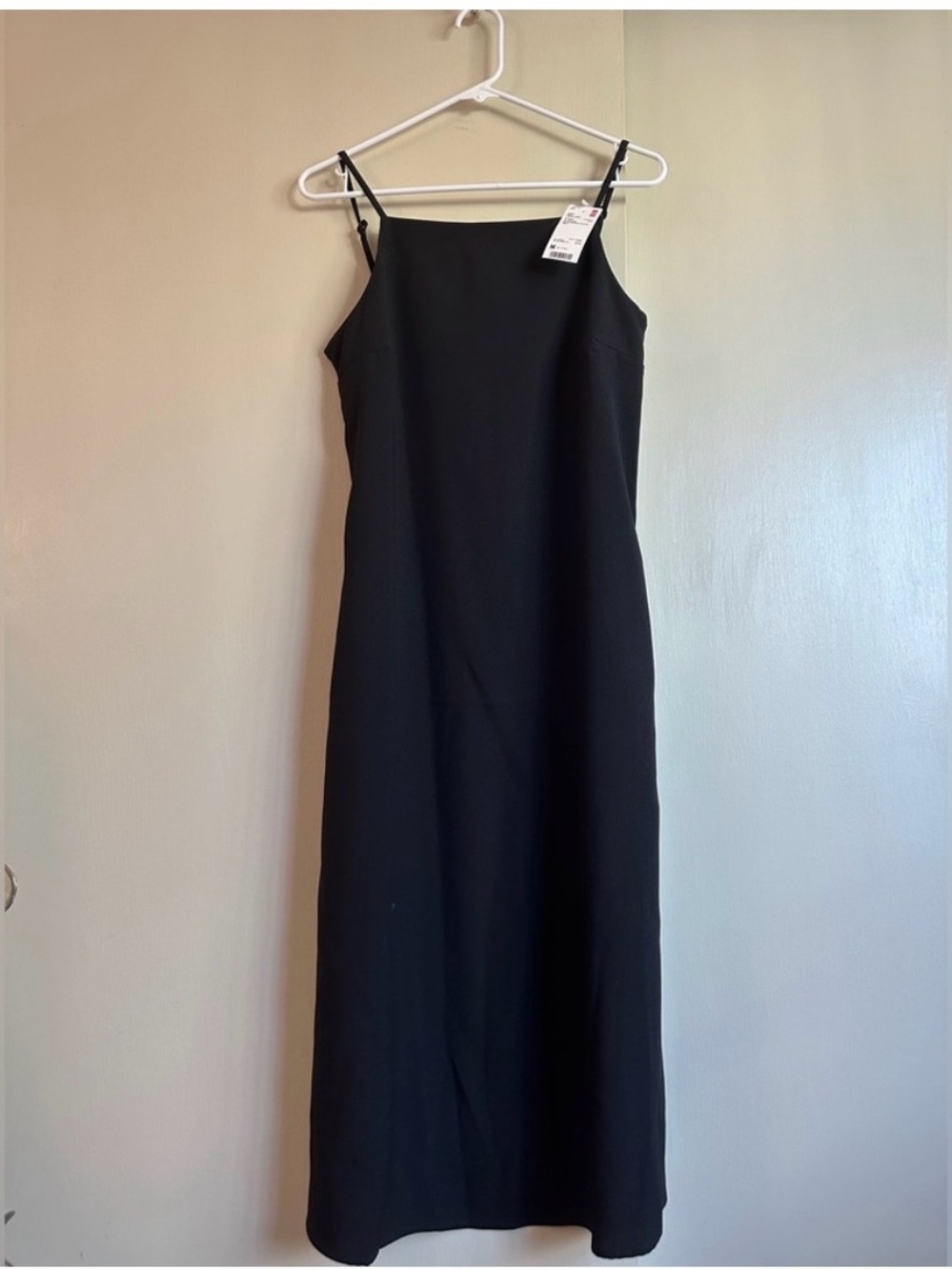 New Uniqlo Black Drape Camisole Dress